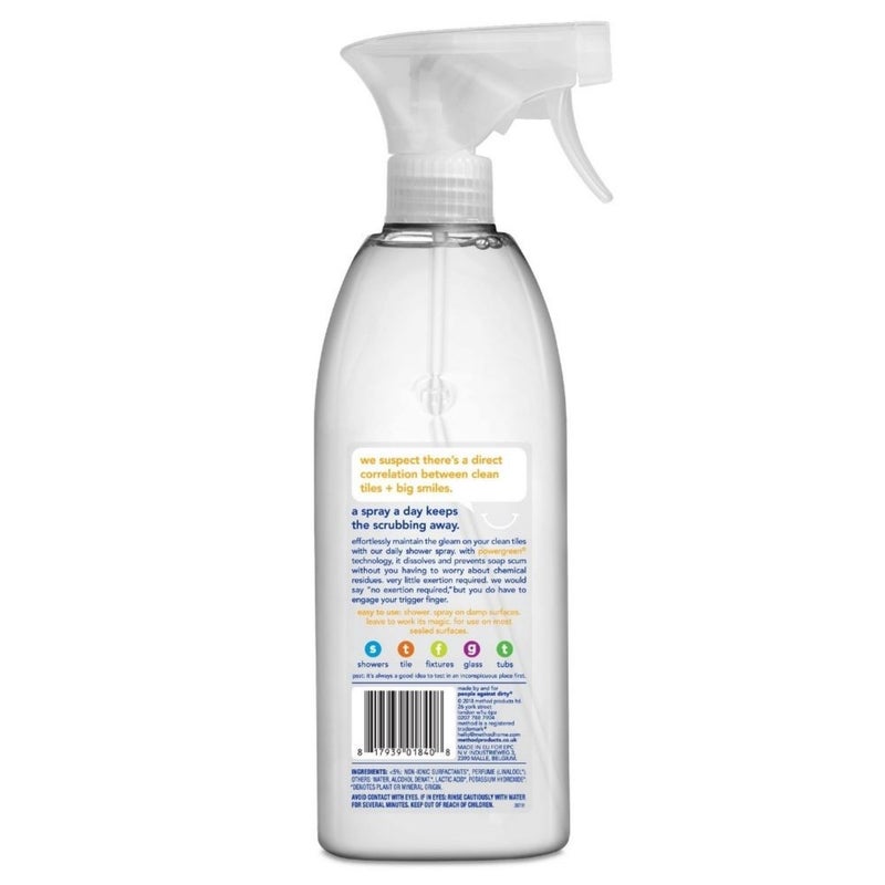 Method Daily Shower Cleaner Spray, Prevents Soap Scum & Mildew, No Scrubbing Required, Passion Fruit Scent, Non-Toxic  - 828 ml - Image 2